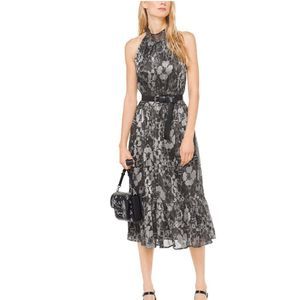 Michael Michael Kors Metallic Tiered Midi Dress